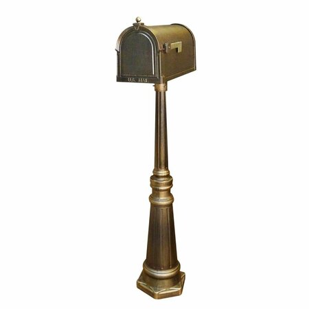 SPECIAL LITE PRODUCTS Berkshire Curbside Mailbox with Tacoma Mailbox Post Unit - Copper SCB-1015_SPK-591-CP